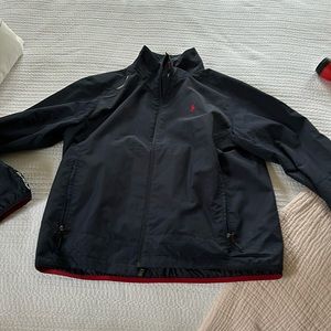 like new men’s ralph lauren navy rain jacket